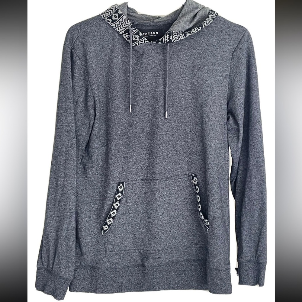 PacSun LA Unisex Pullover Aztec Pattern Grey Hoodie